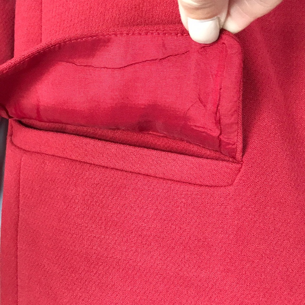 CARMEN MARC VALVO Red Long Blazer - Picture 5 of 8